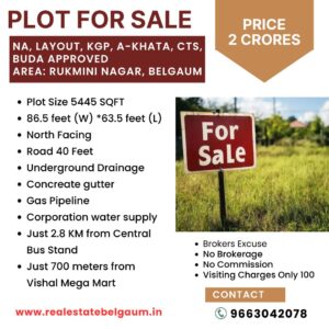 Single Layout Plot For Sale Rukmini Nagar Baelgavi